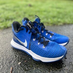 Nike LeBron Witness 5 Basketball Shoes Blue White Men’s Sz 12 (No Insoles)